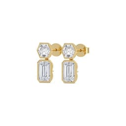 14K Yellow Gold Lab Grown Diamond EARRINGS 5.58 ctw SJE33883HXEM-5.63CT