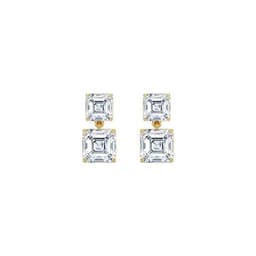 14K Yellow Gold Lab Grown Diamond EARRINGS 6.00 ctw SJE33884ASS-6.00CT