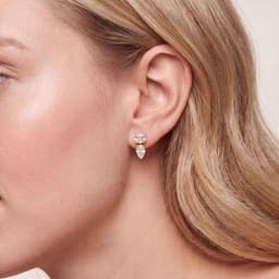14K Yellow Gold Lab Grown Diamond EARRINGS 5.50 ctw SJE33885CUPE-5.50CT