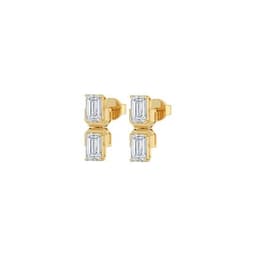 14K Yellow Gold Lab Grown Diamond EARRINGS 2.14 ctw SJE33891EM-2.10CT