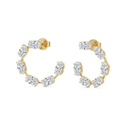 14K Yellow Gold Lab Grown Diamond EARRINGS 3.60 ctw SJE33923MOV-3.63CT
