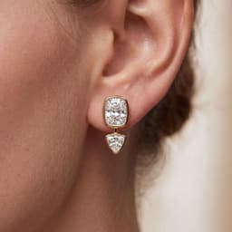 14K Yellow Gold Lab Grown Diamond EARRINGS 5.00 ctw SJE33956CUTRL-5.00CT