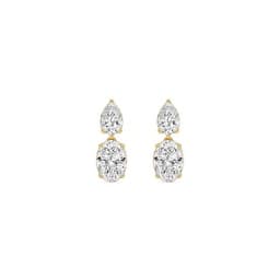 14K Yellow Gold Lab Grown Diamond EARRINGS 2.88 ctw SJE33957-2.88CT