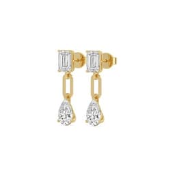 14K Yellow Gold Lab Grown Diamond EARRINGS 3.33 ctw SJE33960EMPE-3.33CT