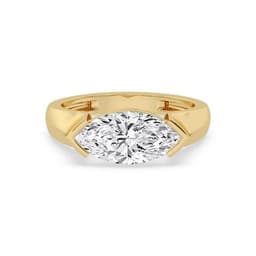 14K Yellow Gold Lab Grown Diamond ENGAGEMENT RINGS 2.50 ctw SJER00026MQ-2.25CT