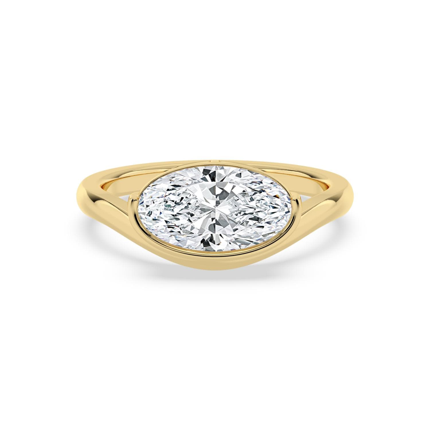 14K Yellow Gold Lab Grown Diamond ENGAGEMENT RINGS 2.00 ctw SJER00031MOV-2.00CT