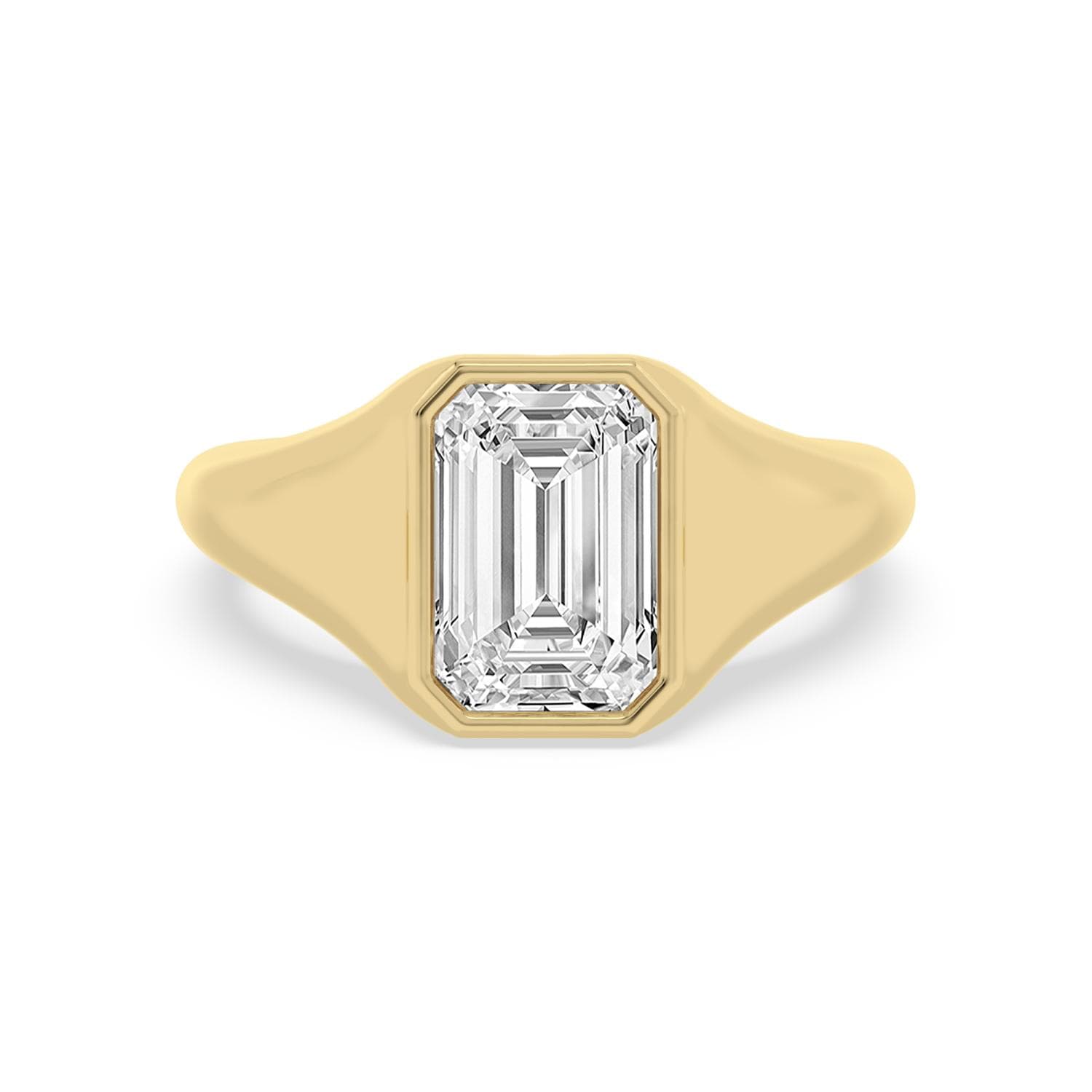 14K Yellow Gold Lab Grown Diamond ENGAGEMENT RINGS 3.00 ctw SJER00075EM-3.00CT
