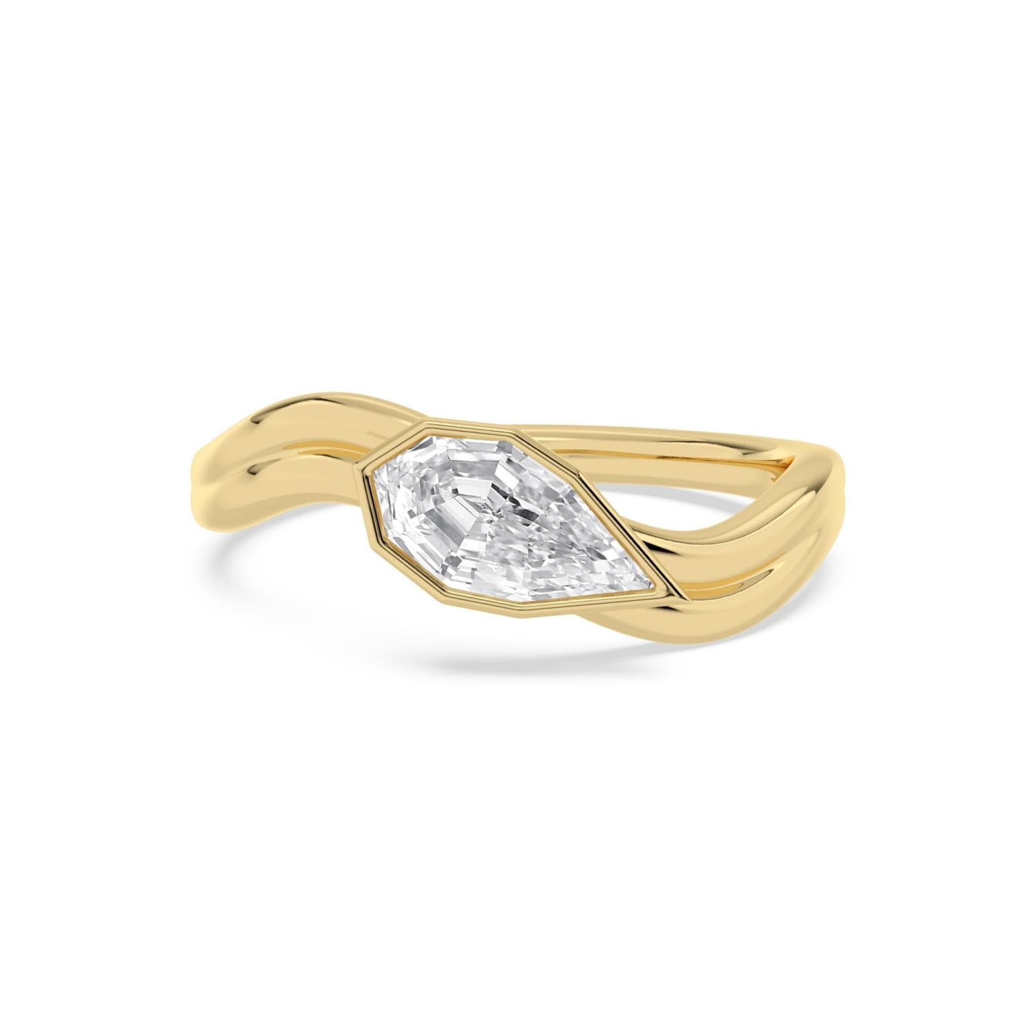 14K Yellow Gold Lab Grown Diamond ENGAGEMENT RINGS 1.00 ctw SJER00111LSPE-1.00CT