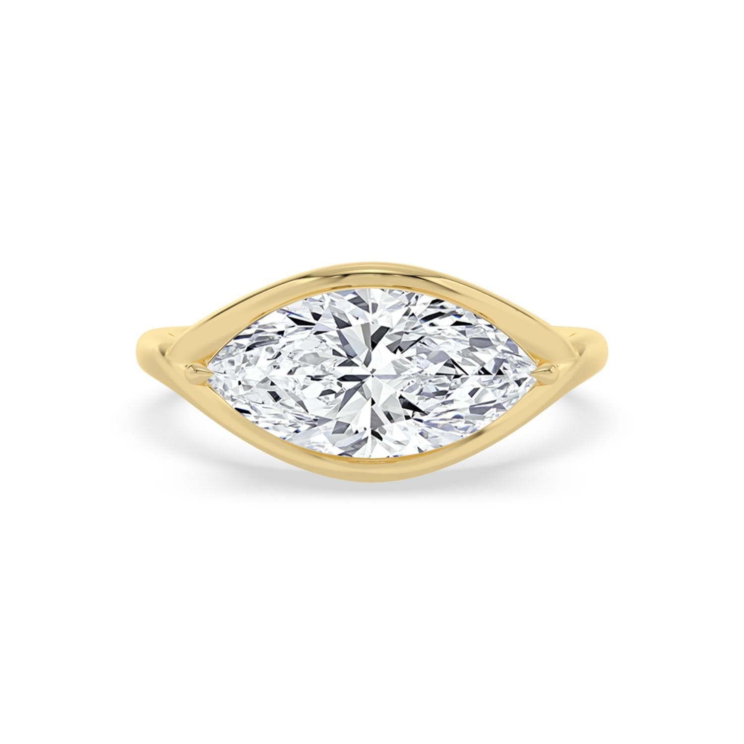 14K Yellow Gold Lab Grown Diamond ENGAGEMENT RINGS 3.03 ctw SJER00167MQ-3.00CT
