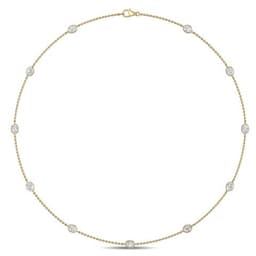 14K Yellow Gold Lab Grown Diamond NECKLACE 1.34 ctw SJN08016OV-1.33CT