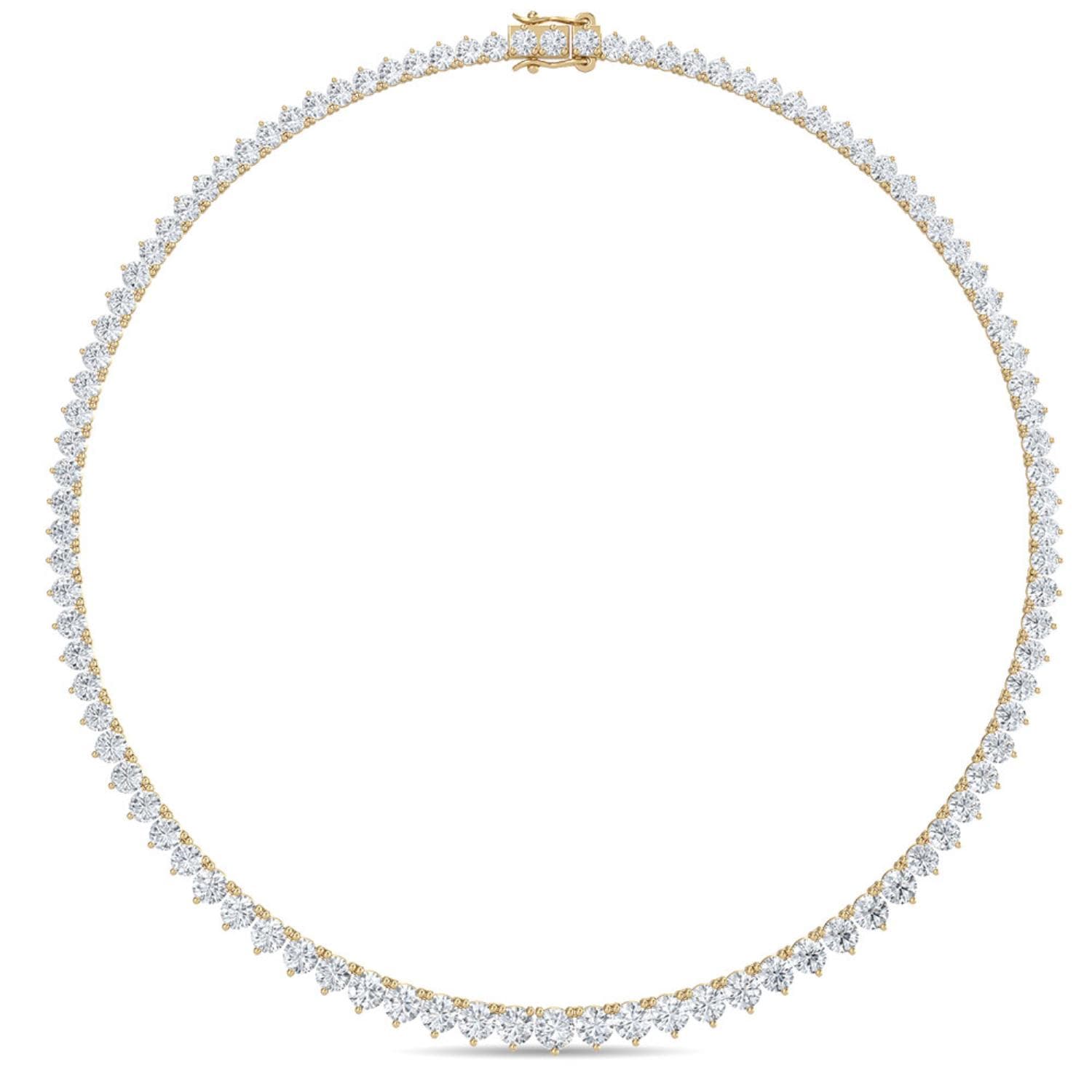 14K Yellow Gold Lab Grown Diamond NECKLACE 10.02 ctw SJN08020-10.00CT-18IN