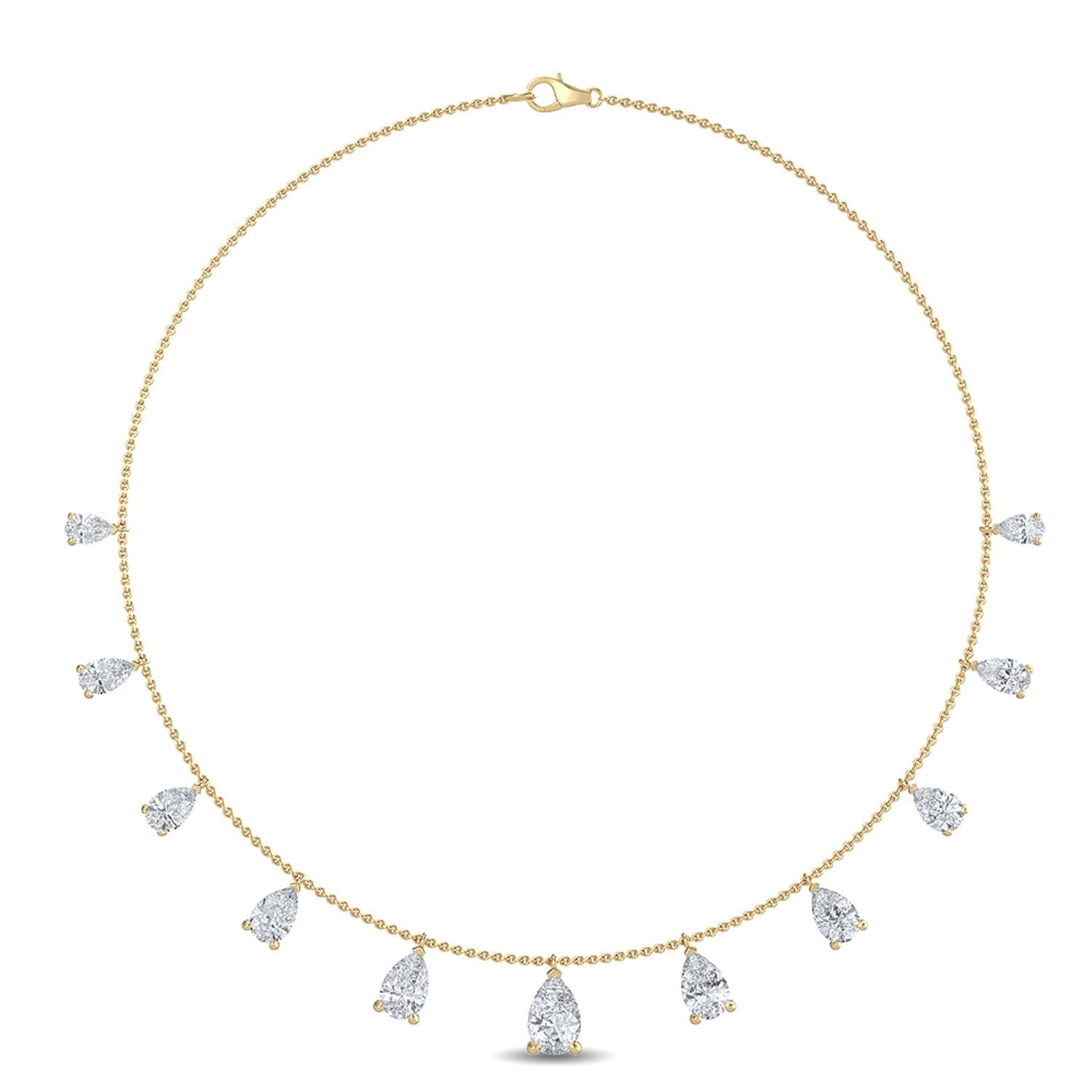 14K Yellow Gold Lab Grown Diamond NECKLACE 4.73 ctw SJN08031PE-4.33CT