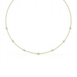 14K Yellow Gold Lab Grown Diamond NECKLACE 1.12 ctw SJN08220OV-1.00CT