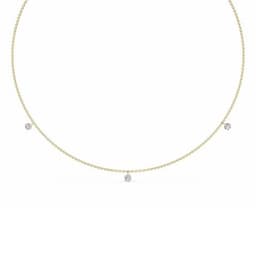14K Yellow Gold Lab Grown Diamond NECKLACE 1.52 ctw SJN08225-1.50CT-18IN