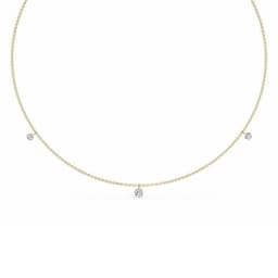 14K Yellow Gold Lab Grown Diamond NECKLACE 1.07 ctw SJN08226-1.10CT-18IN