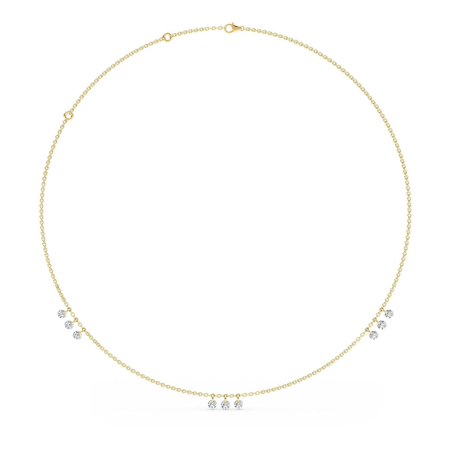 14K Yellow Gold Lab Grown Diamond NECKLACE 2.87 ctw SJN08227-2.83CT-18IN