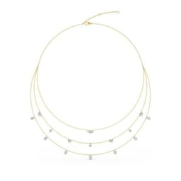 14K Yellow Gold Lab Grown Diamond NECKLACE 3.23 ctw SJN08232-3.00CT-18IN