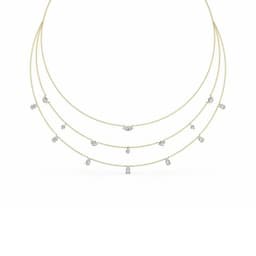 14K Yellow Gold Lab Grown Diamond NECKLACE 3.23 ctw SJN08232-3.00CT-18IN