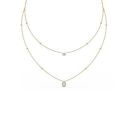 14K Yellow Gold Lab Grown Diamond NECKLACE 1.69 ctw SJN08236-1.75CT-18IN