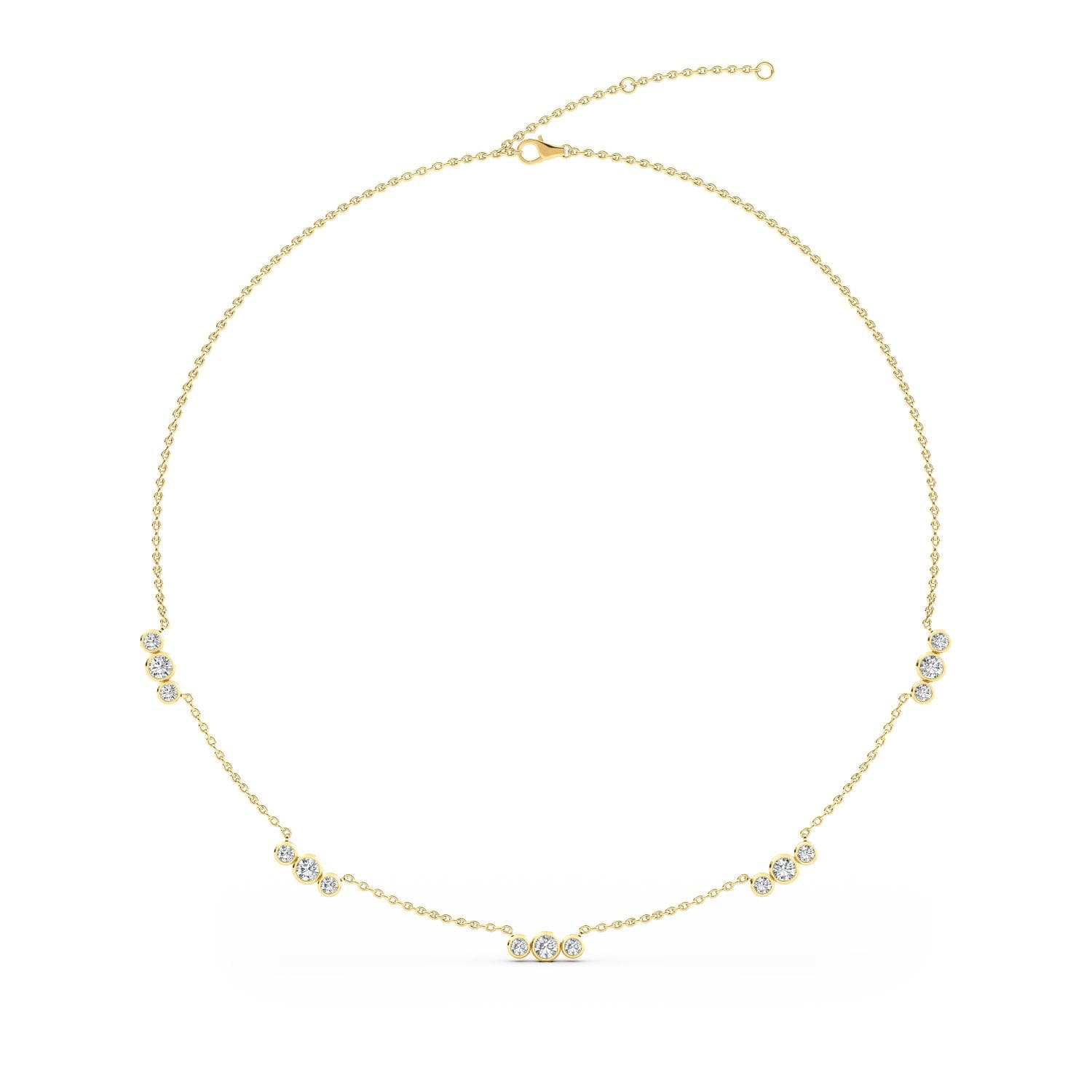 14K Yellow Gold Lab Grown Diamond NECKLACE 2.27 ctw SJN08237-2.20CT-18IN