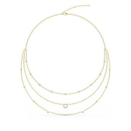 14K Yellow Gold Lab Grown Diamond NECKLACE 1.34 ctw SJN08238-1.25CT-18IN