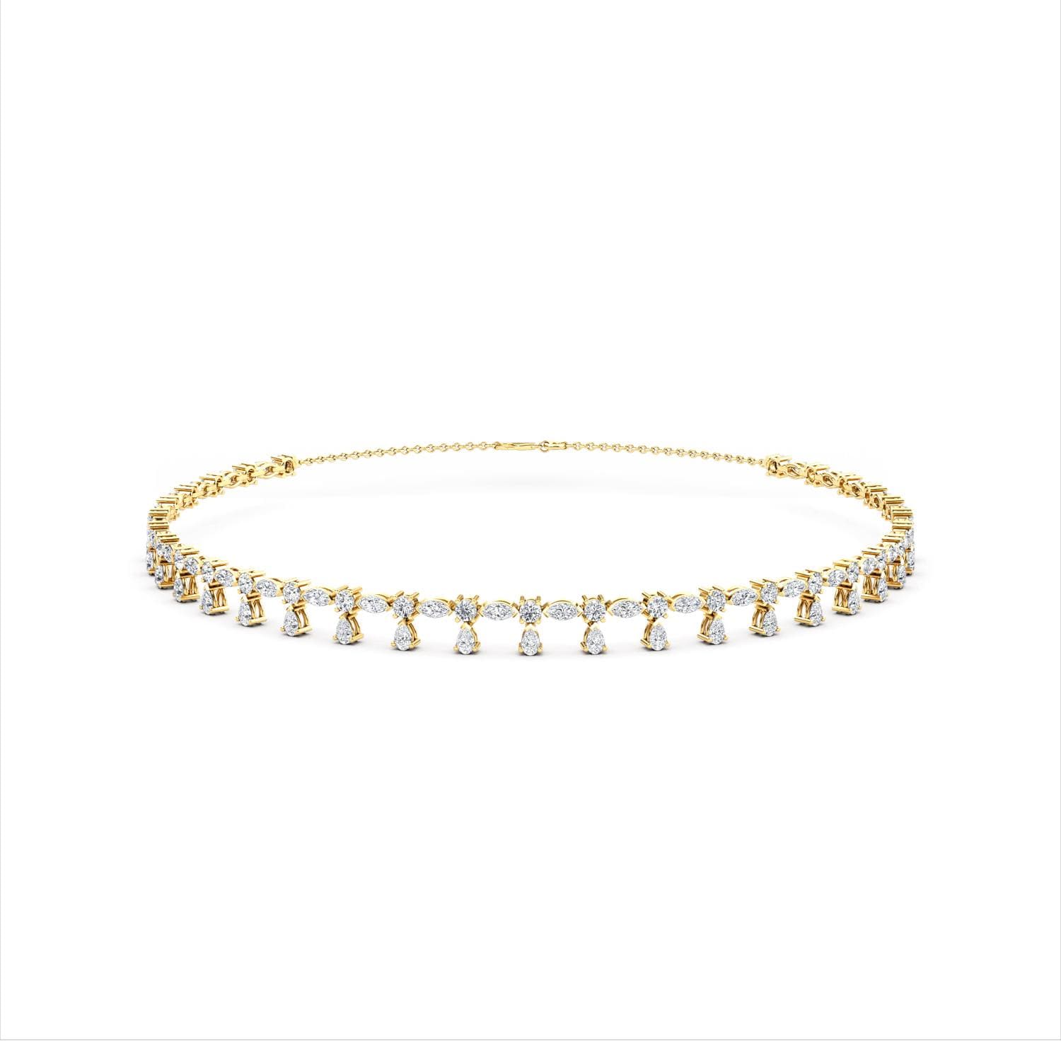 14K Yellow Gold Lab Grown Diamond NECKLACE 8.00 ctw SJN08254-8.00CT-14IN