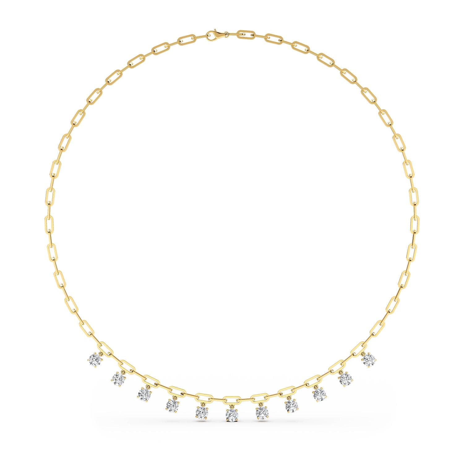 14K Yellow Gold Lab Grown Diamond NECKLACE 4.40 ctw SJN08256-4.38CT-18IN