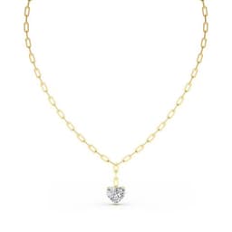 14K Yellow Gold Lab Grown Diamond NECKLACE 7.07 ctw SJN08257HT-7.00CT-18IN