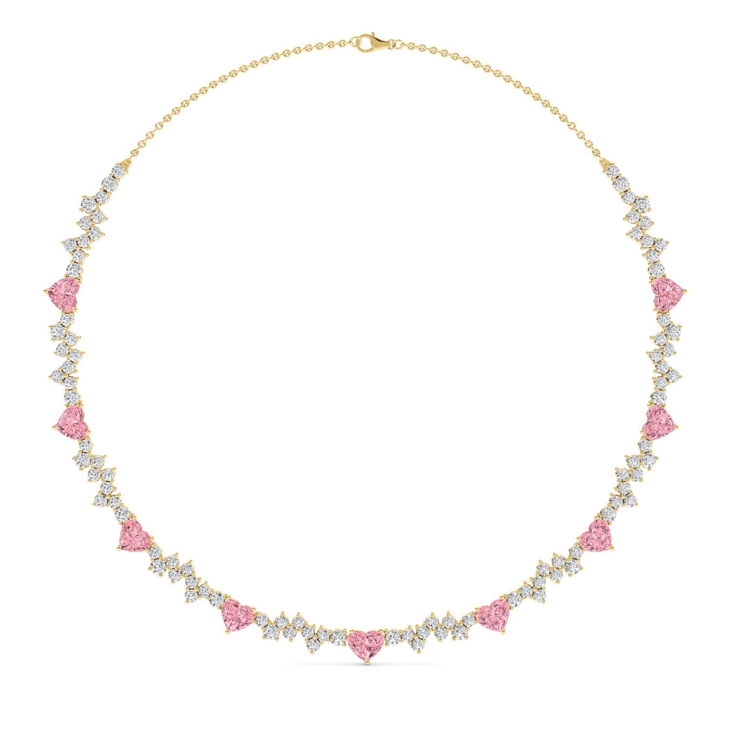 14K Yellow Gold Lab Grown Diamond NECKLACE 17.27 ctw SJN08315-17.25CT-14IN