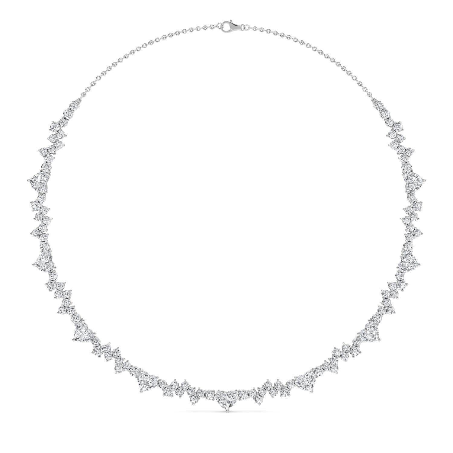 14K White Gold Lab Grown Diamond NECKLACE 17.27 ctw SJN08315_P-17.25CT-14IN