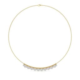 14K Yellow Gold Lab Grown Diamond NECKLACE 4.05 ctw SJN08319-4.00CT
