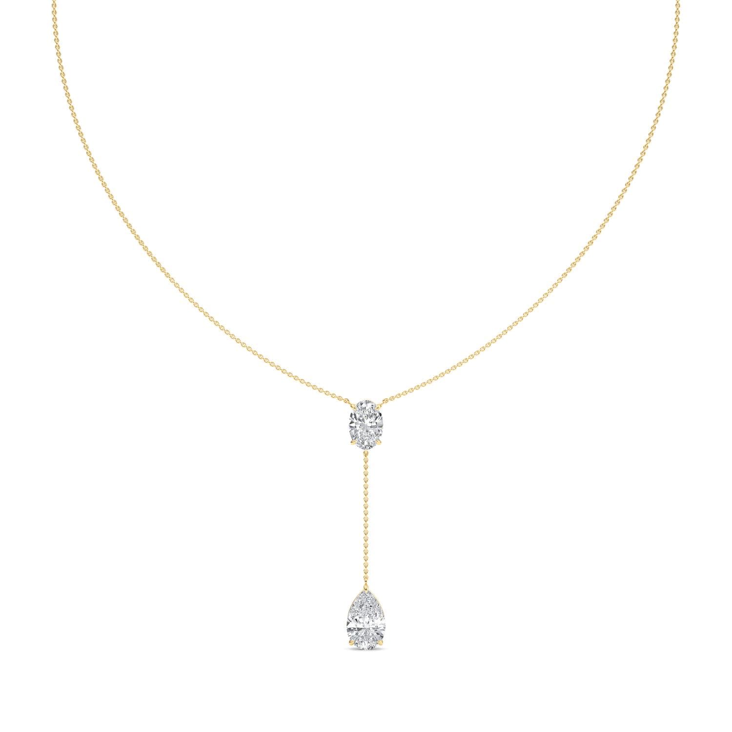 14K Yellow Gold Lab Grown Diamond NECKLACE 5.10 ctw SJN08332-5.00CT-16IN