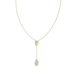 14K Yellow Gold Lab Grown Diamond NECKLACE 5.10 ctw SJN08332-5.00CT-16IN