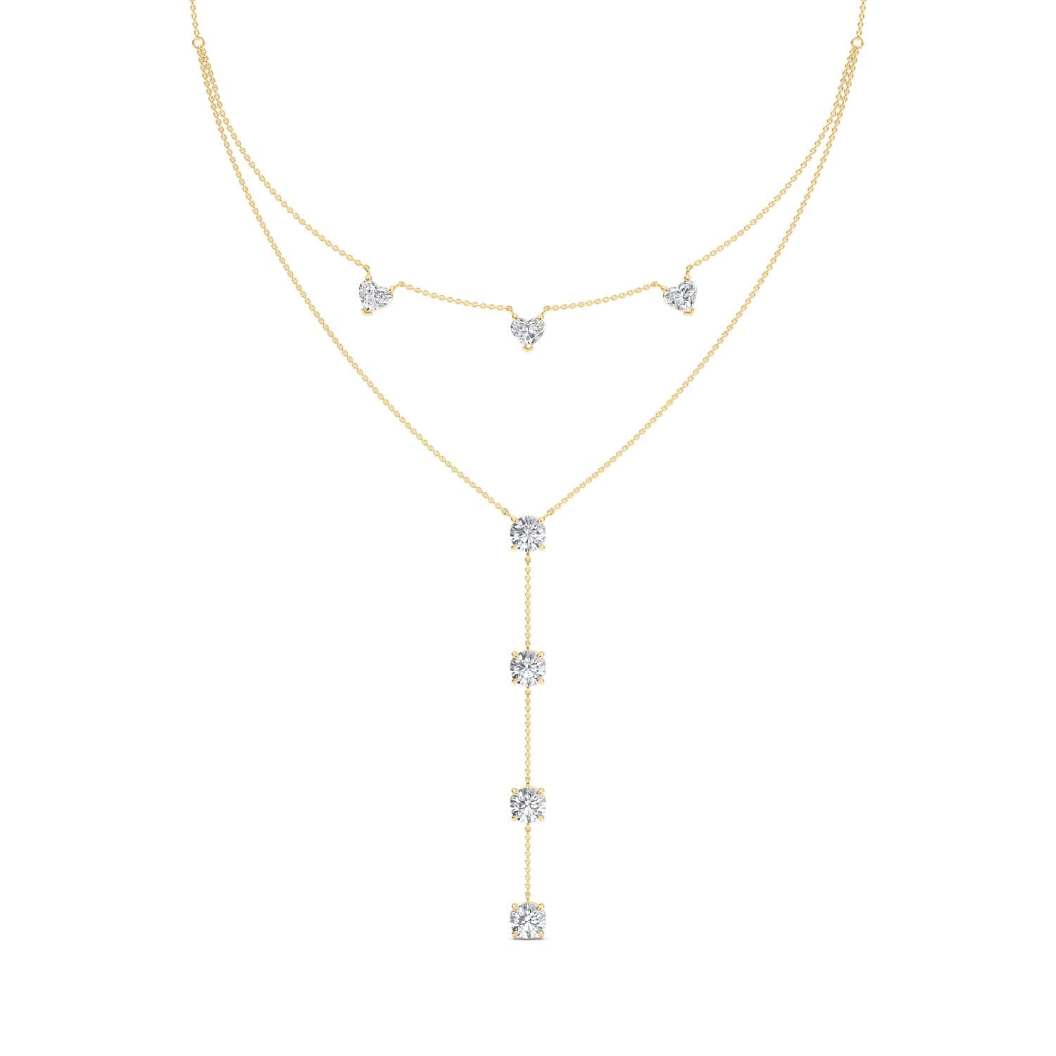14K Yellow Gold Lab Grown Diamond NECKLACE 6.32 ctw SJN08334-6.33CT-16IN