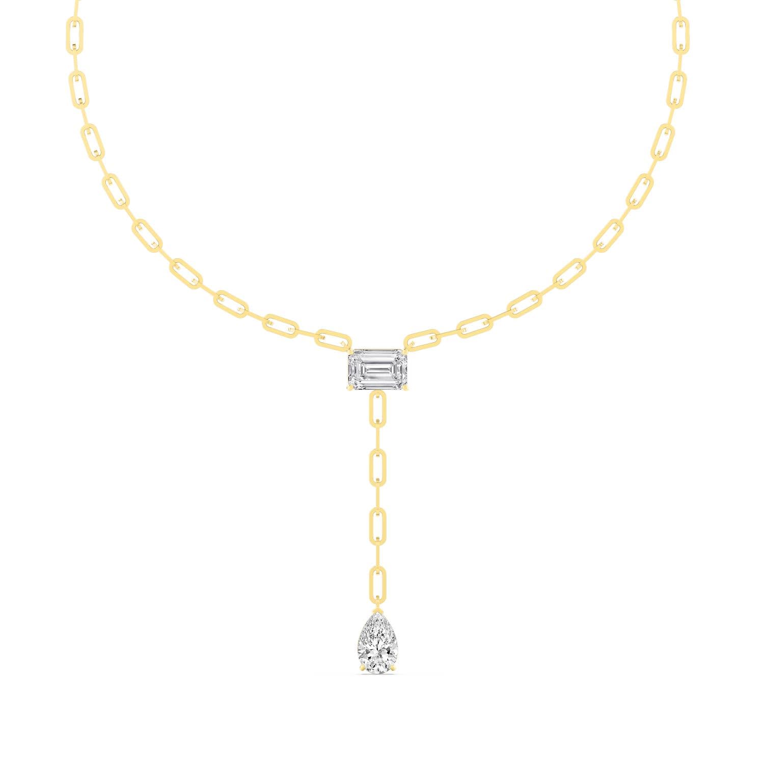 14K Yellow Gold Lab Grown Diamond NECKLACE 8.12 ctw SJN08338-8.00CT-15IN