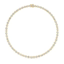 14K Yellow Gold Lab Grown Diamond Necklace 24.54 ctw SJN08350MS-23.88CT-16IN