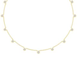 14K Yellow Gold Lab Grown Diamond NECKLACE 3.43 ctw SJN08464-3.50CT-16IN