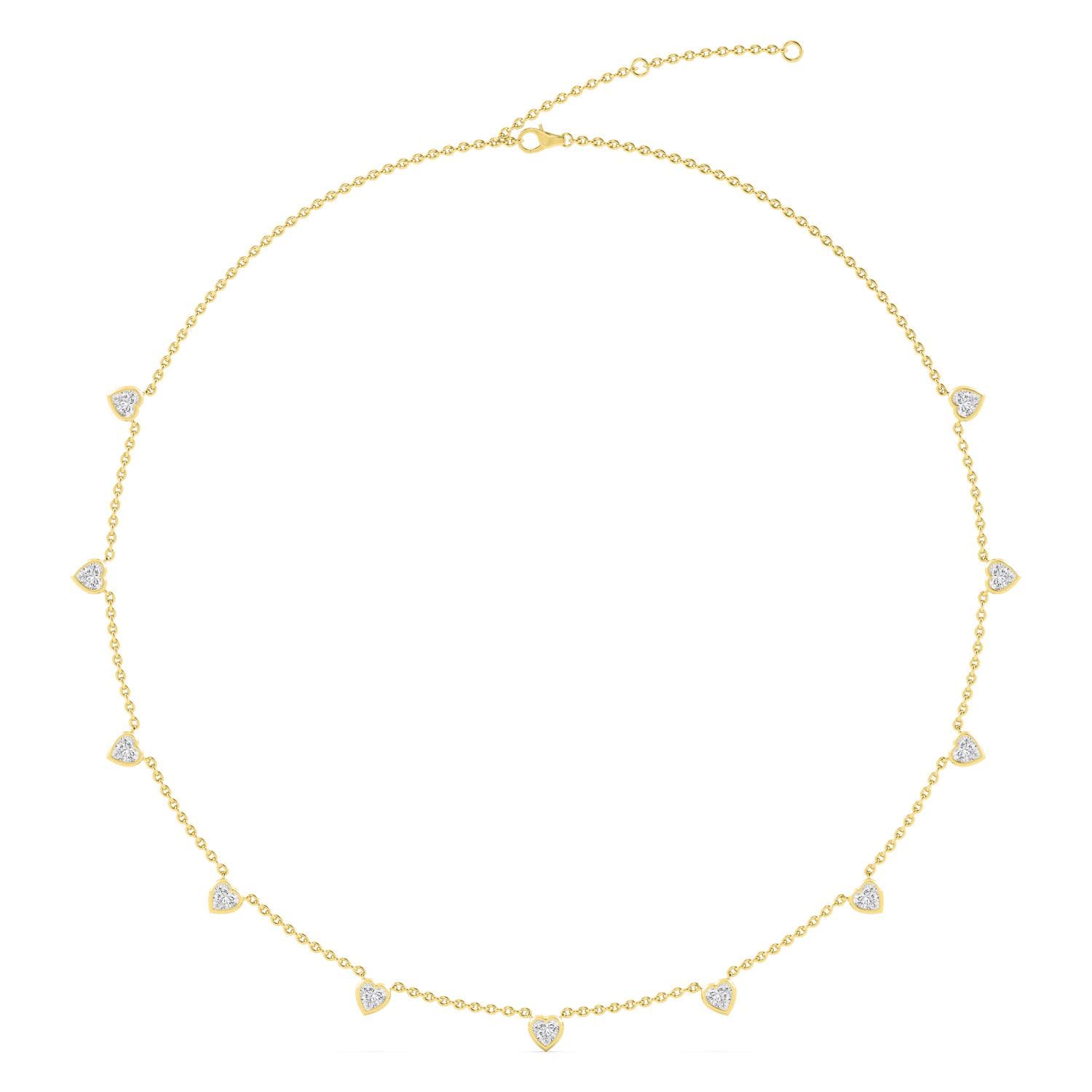 14K Yellow Gold Lab Grown Diamond NECKLACE 3.30 ctw SJN08464HT-3.33CT-16IN