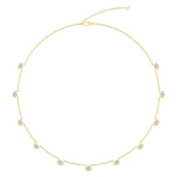 14K Yellow Gold Lab Grown Diamond NECKLACE 3.52 ctw SJN08464OV-3.50CT-16IN
