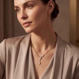 14K Yellow Gold Lab Grown Diamond NECKLACE 3.00 ctw SJN08497MQ-3.00CT-18IN
