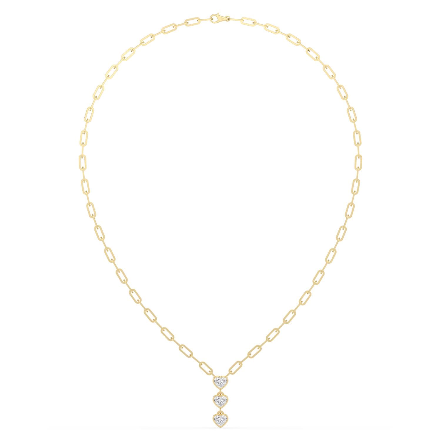 14K Yellow Gold Lab Grown Diamond NECKLACE 2.18 ctw SJN08500HT-2.15CT-18IN