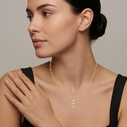 14K Yellow Gold Lab Grown Diamond NECKLACE 2.18 ctw SJN08500HT-2.15CT-18IN