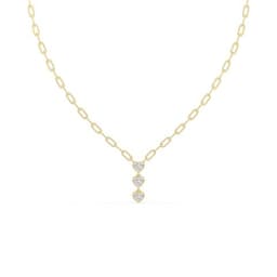 14K Yellow Gold Lab Grown Diamond NECKLACE 2.18 ctw SJN08500HT-2.15CT-18IN