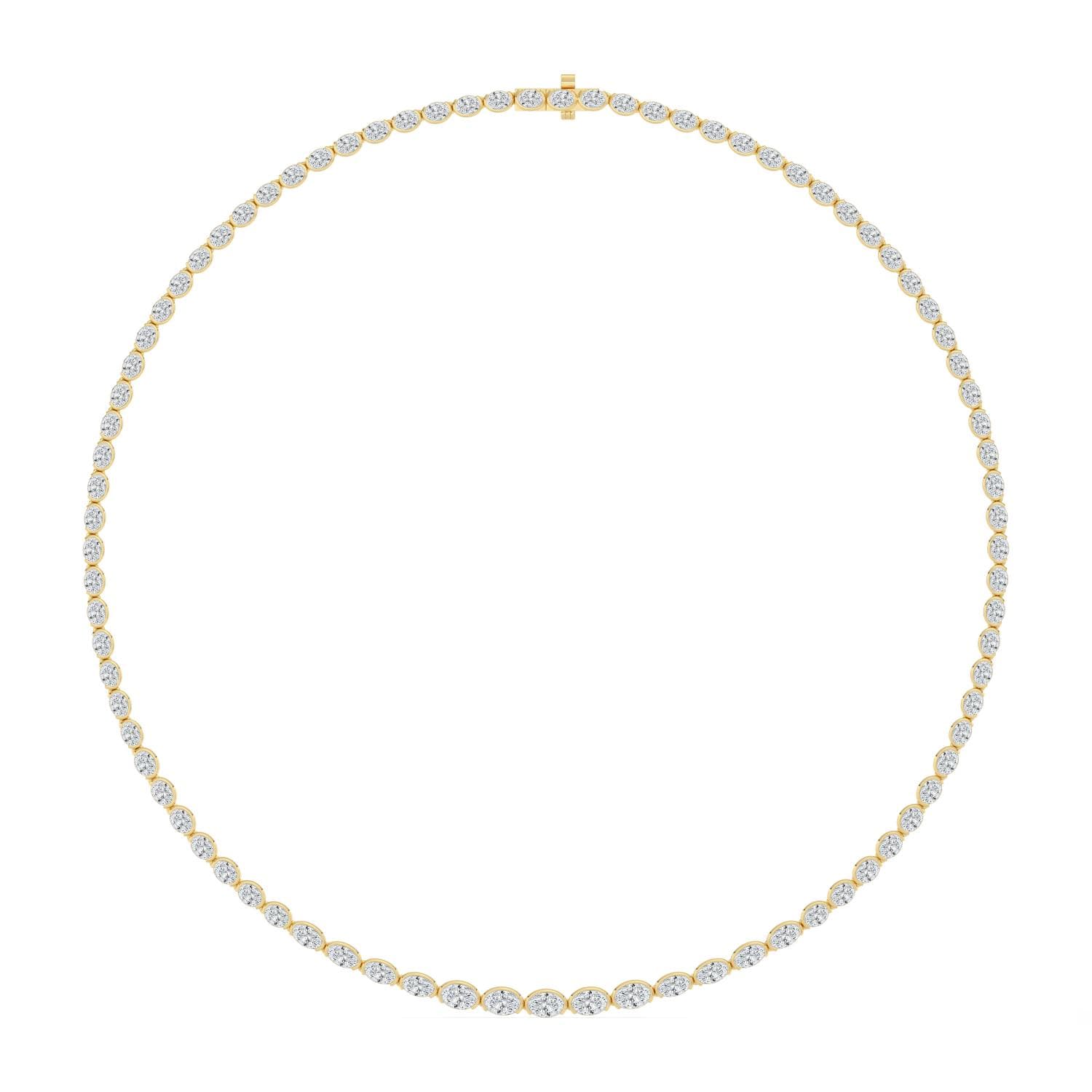 14K Yellow Gold Lab Grown Diamond NECKLACE 11.73 ctw SJN08540OV-12.33CT-16IN