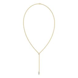 14K Yellow Gold Lab Grown Diamond NECKLACE 1.52 ctw SJN08544MQ-1.00CT-16IN