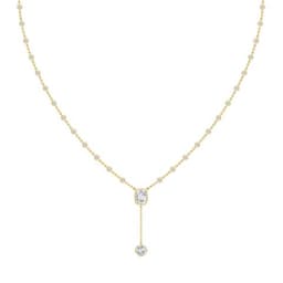 14K Yellow Gold Lab Grown Diamond NECKLACE 2.44 ctw SJN08569CU-1.00CT-16IN