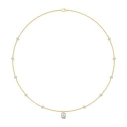 14K Yellow Gold Lab Grown Diamond NECKLACE 2.50 ctw SJN08573RDT-1.00CT-16IN