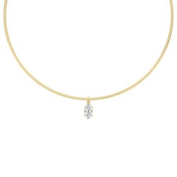 14K Yellow Gold Lab Grown Diamond NECKLACE 2.00 ctw SJN08576LSOV-2.00CT-16IN