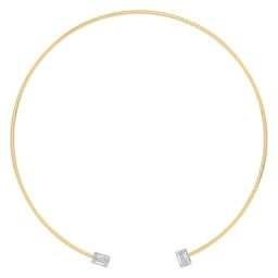 14K Yellow Gold Lab Grown Diamond NECKLACE 4.00 ctw SJN08580EM-4.00CT-16IN