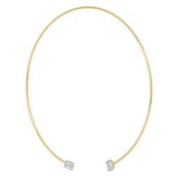 14K Yellow Gold Lab Grown Diamond NECKLACE 4.00 ctw SJN08580EM-4.00CT-16IN